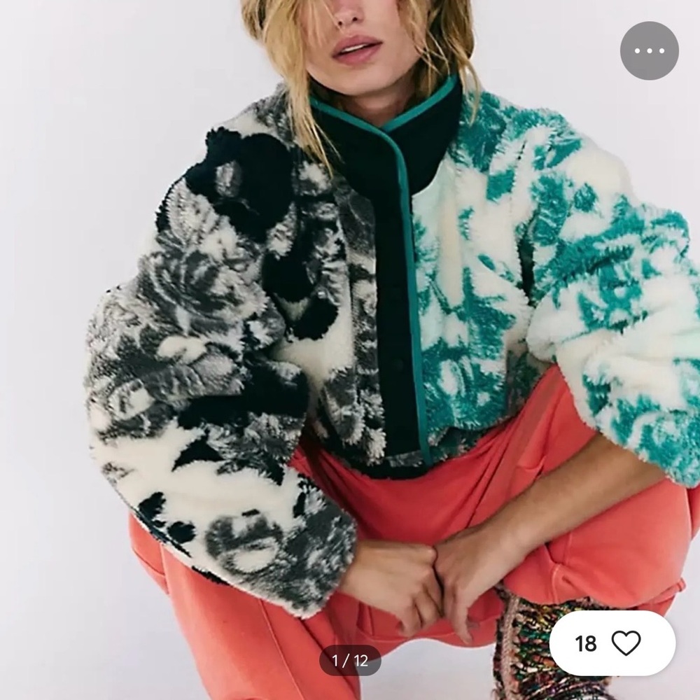 Free People Movement Hit The Slopes Printed Fleece Jacket
